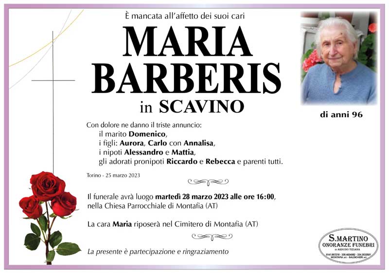 Al momento stai visualizzando Maria Barberis in Scavino